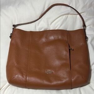 Coach Tan Leather Shoulder Bag with Crossbody strap